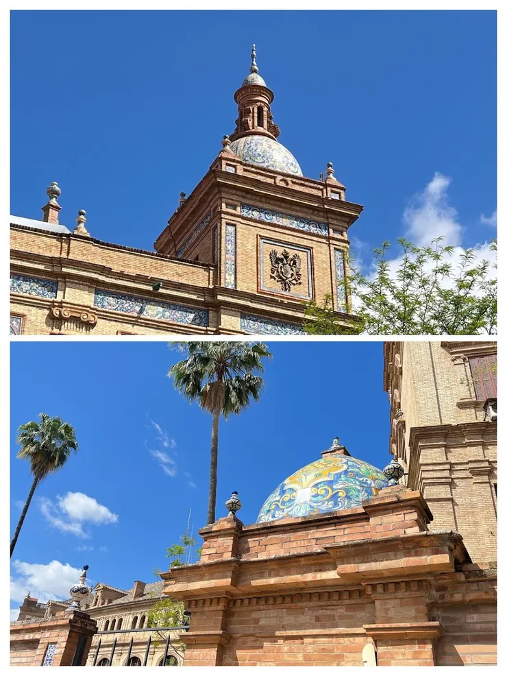 紅色磚牆呼應安達路西地區的溫暖， 阿拉伯式藤蔓花紋瓷磚亮眼吸睛。