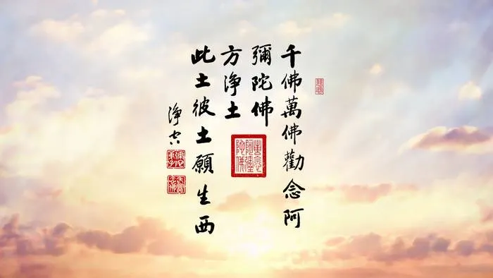 專心持念「阿彌陀佛」萬德洪名，期生淨土