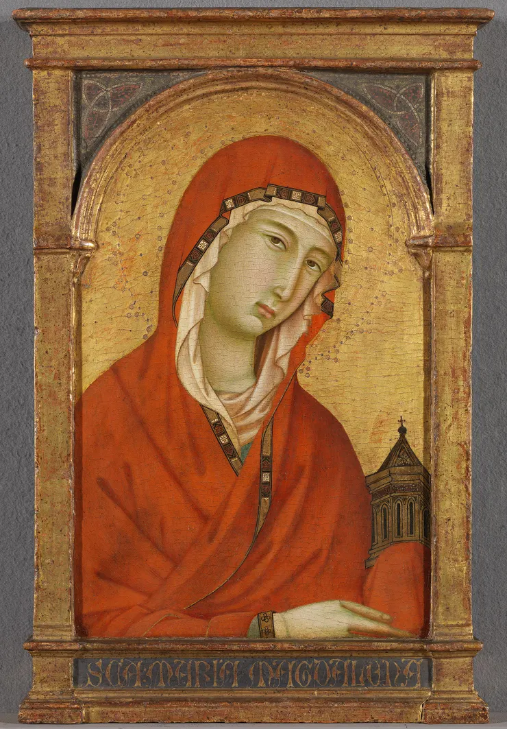 作品名稱：《聖瑪利亞·瑪達肋納》（Die hl. Maria Magdalena） 創作時間：14世紀初 媒材：蛋彩畫板（Tempera on panel） 收藏地點：德國慕尼黑老繪畫陳列館（Alte Pinakothek München）