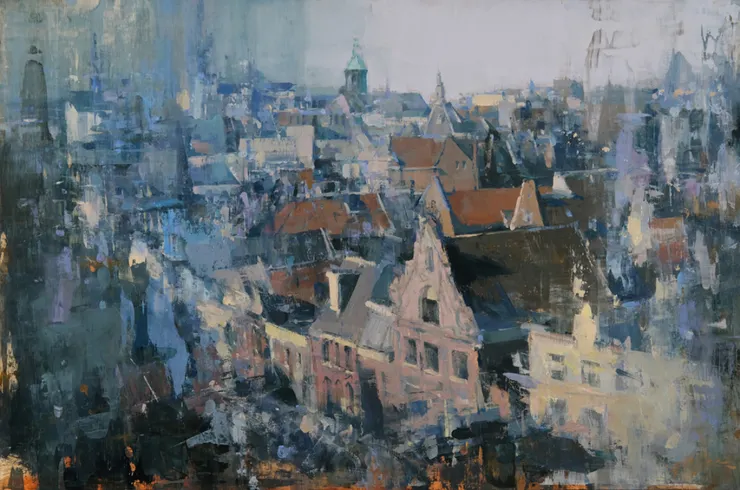 城市狂想曲-阿姆斯特丹藍- 曾新耀作品