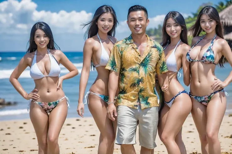 峇里島的陽光沙灘等著你！ 圖源：Tensor Arts AI繪圖