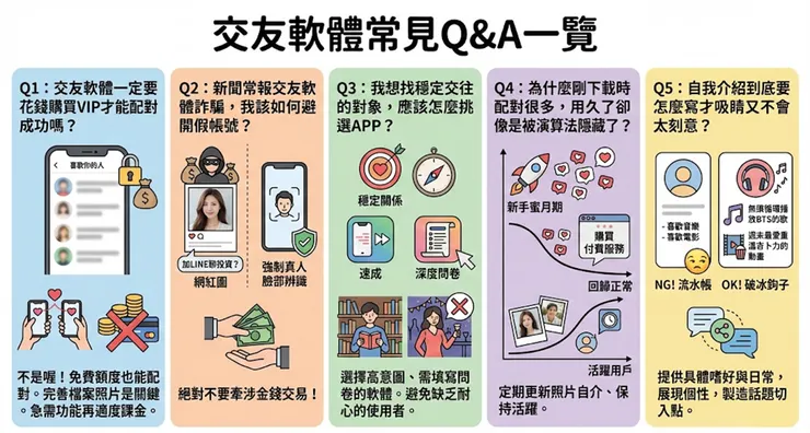 交友軟體常見Q&A一覽