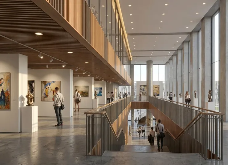 Example of AI render output used for early-stage BIM design visualization