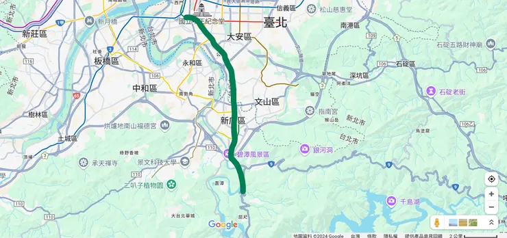 當時輕便鐵路的路線圖(大概位置)