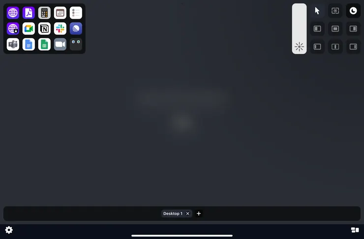 Shiftscreen 介面，選項都藏很深，需要找一下