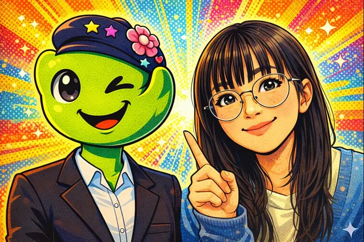 我與小蕿的合照  (Gemini協作生成)