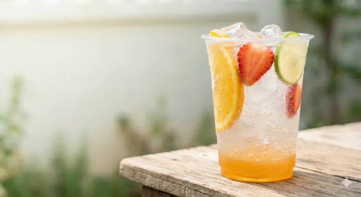  夏日水果氣泡飲