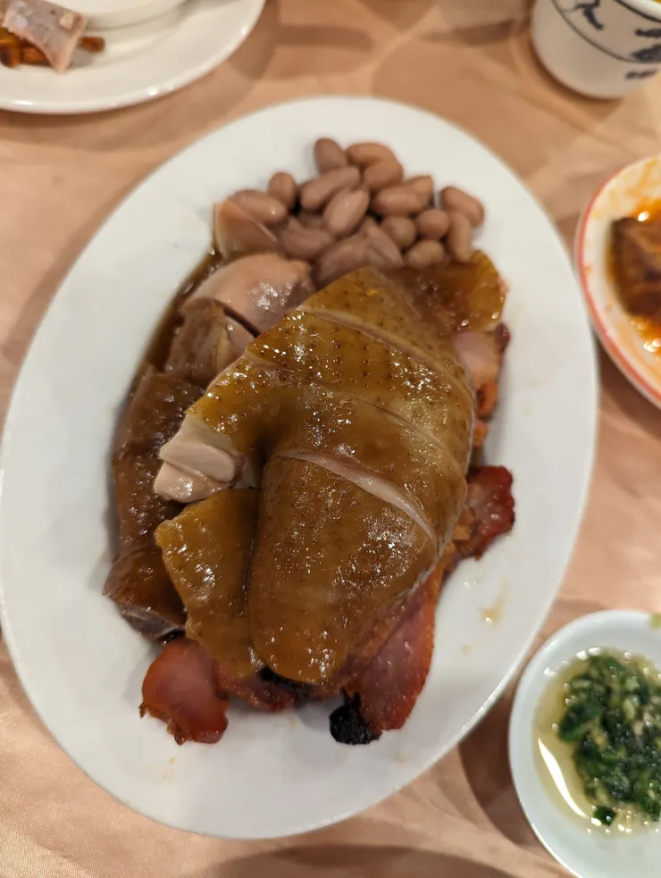 燒味雙拼:油雞+叉燒