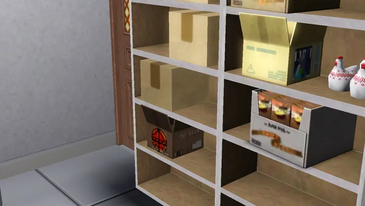 我特意放這麼大的架子放存貨，零售店舖一定要有充足的存貨空間。