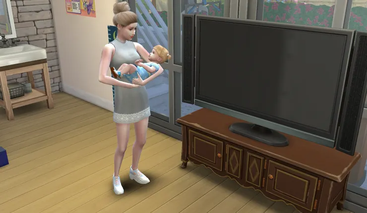 芊芊生完桑雅就沒離開過家...