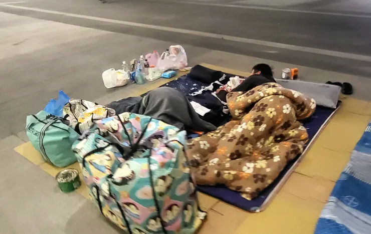 台中火車站遊民(李建崑攝影)