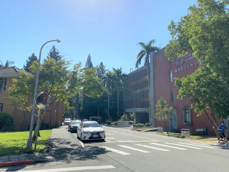 為紀念胡適而命名的「適之路」兩側分別是黃樓與植微所