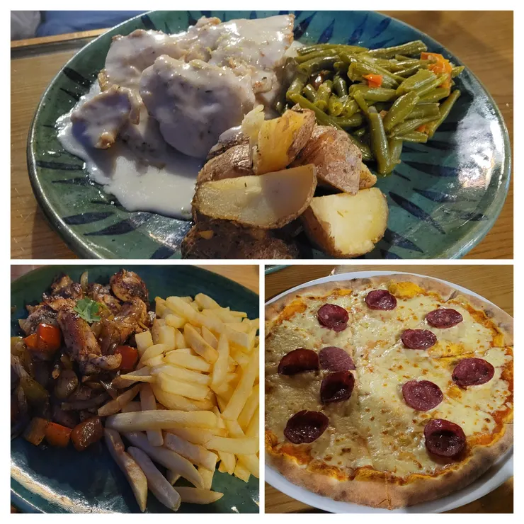 IBIS Restaurant 晚餐。上圖的檸檬醬雞胸排很好吃，雞胸鮮嫩多汁完全不柴~