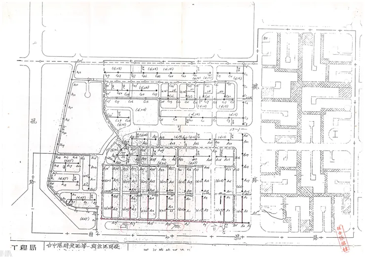 圖6 臺中港特定區第一期社區開發規劃平面圖。檔號：A301020000G/0079/180/48/0002