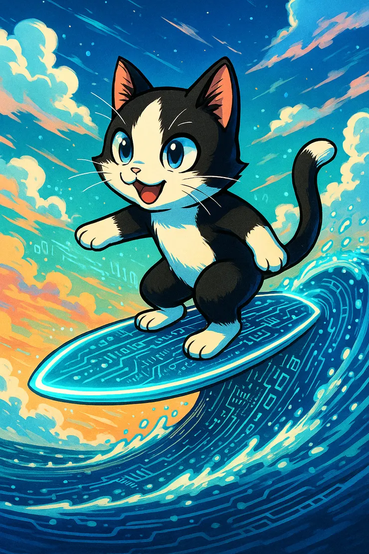 貓貓科技衝浪