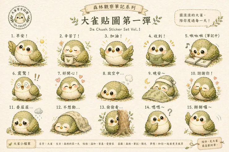 圖03 大雀還完成了一套貼圖_ChatGPT Image