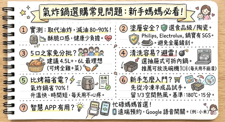 氣炸鍋選購常見問題新手媽媽必看