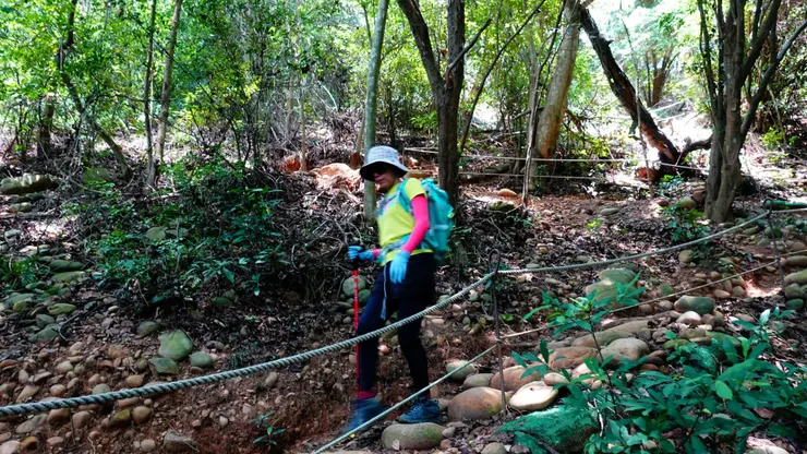 崎嶇山徑爬的人累修建的山友更辛苦