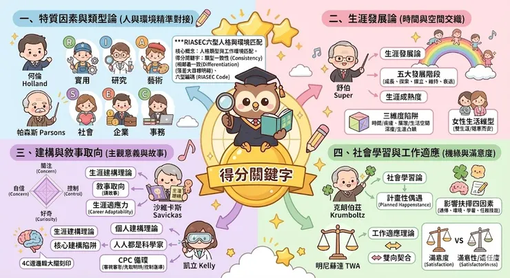 職涯理論得分關鍵字雷達表