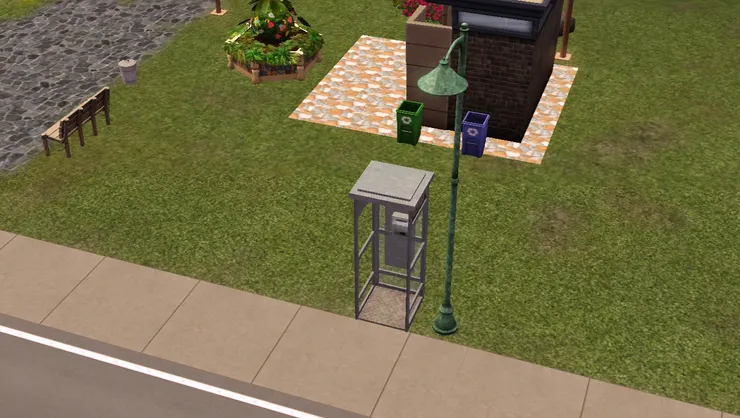 先從這個角落開始吧。公園的外面有個電話亭。