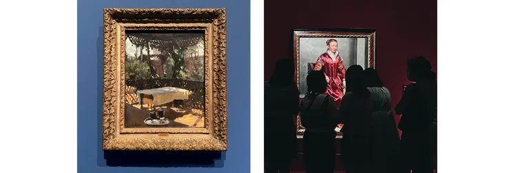 左: Two Wine Glasses, 1874 by John Singer Sargent / 右: Portrait of a Lady, 1556-60 by Giovanni Battista Moroni