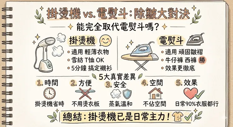 掛燙機電熨斗比一比
