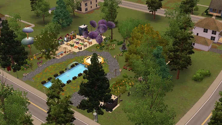 離遠看，能看到一些怪樹。