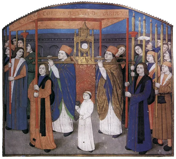 1481年一本日課經手稿上的插畫。現存於法國貝桑松市(Besançon)市立圖書館。