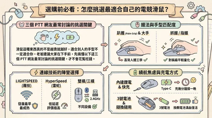 選購前必看：怎麼挑選最適合自己的電競滑鼠？