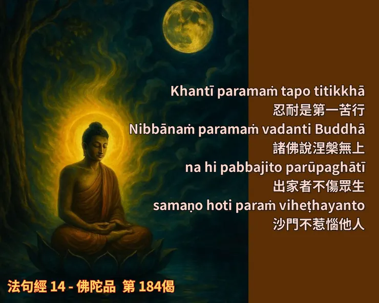 法句經（ 14 佛陀品 ）第184偈