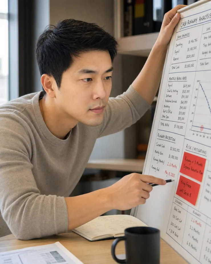 梁练伟复盘现金可用天数与企业现金流安全表