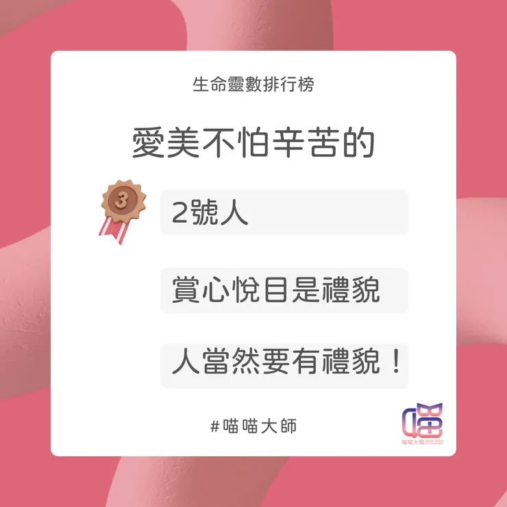愛美不怕辛苦Top 3：2號人