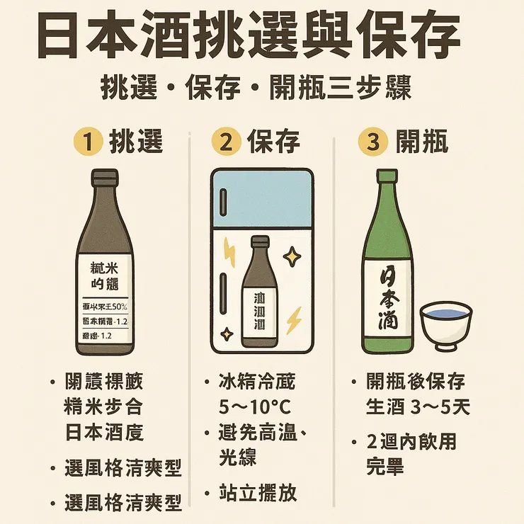 如何挑選與保存日本酒