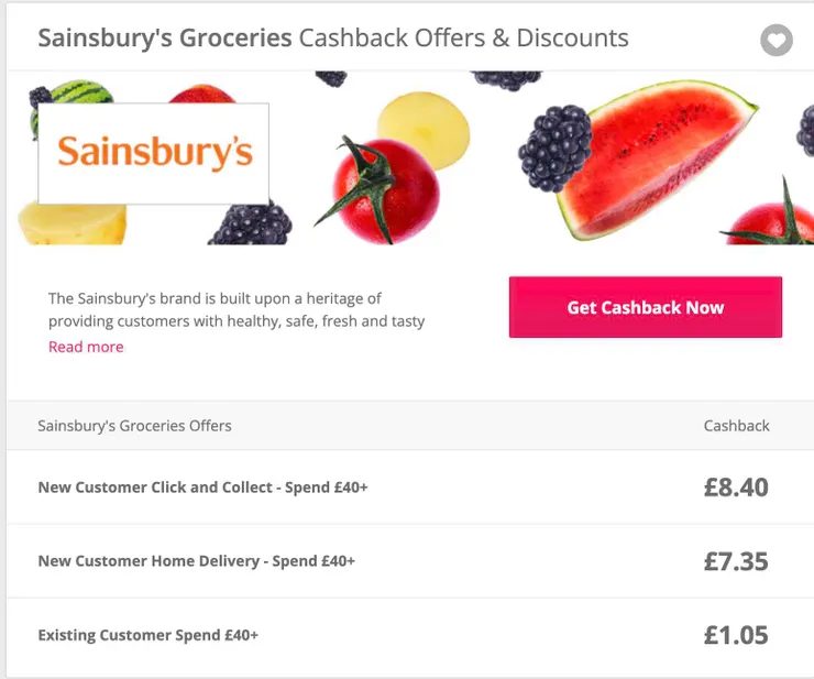 Topcashback UK 會員登入截圖