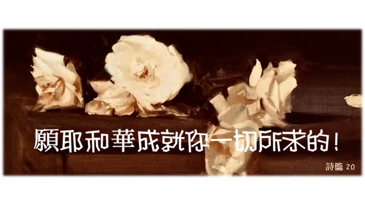 詩篇 20: 願耶和華成就你一切所求的