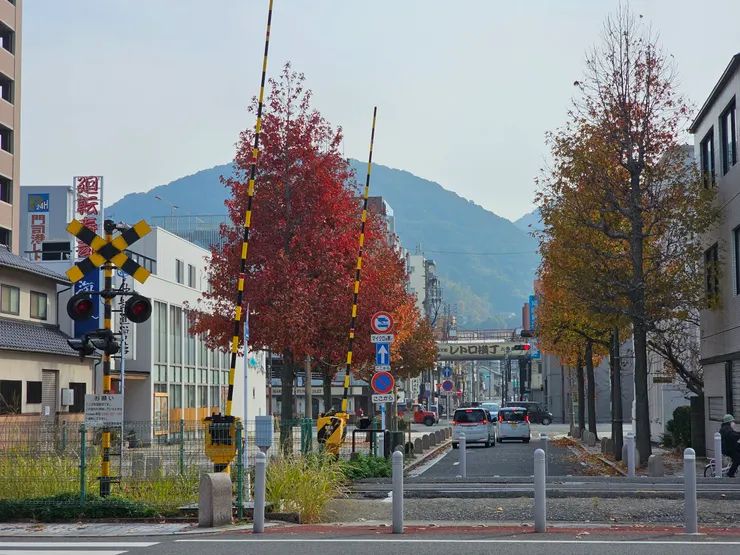 附近還有很美的平交道