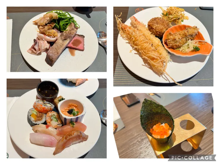 烤物跟炒物們、生魚片們、炸物們、鮭魚親子手卷。