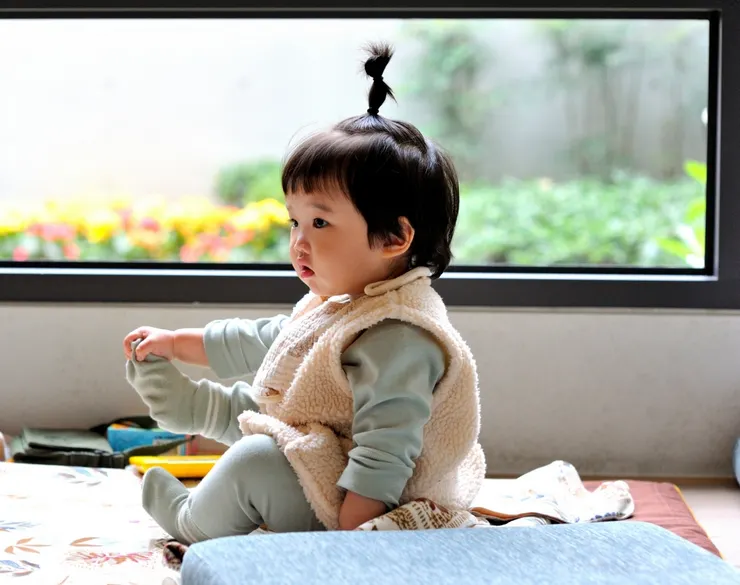 【長長的假期萬萬回來過第二個年！在長窗下耍廢台，標準的嗯嗯姿勢。】