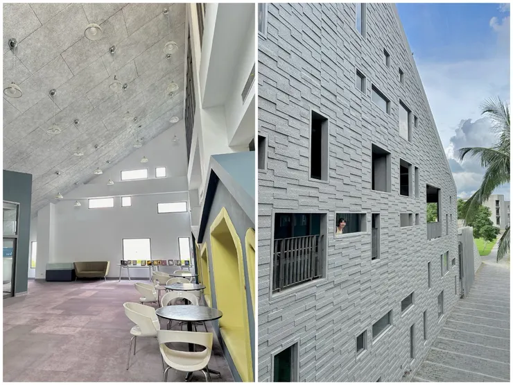 外觀與內裝都相當特別的台東大學圖書館