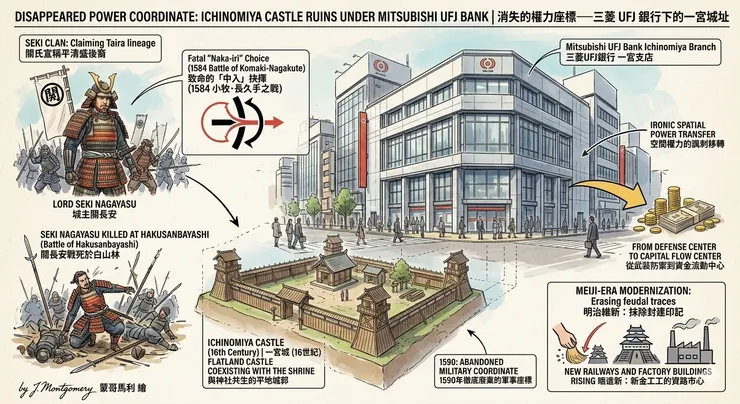 消失的權力座標——三菱 UFJ 銀行下的一宮城址