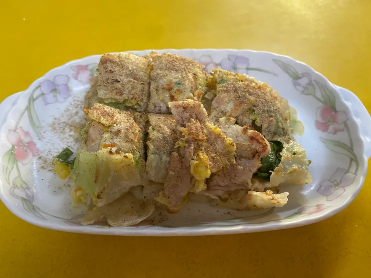 小店的粉漿蛋餅