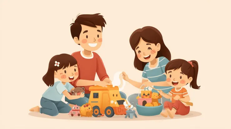 孩子透過與家人的互動,學會情緒管理與社交技巧。