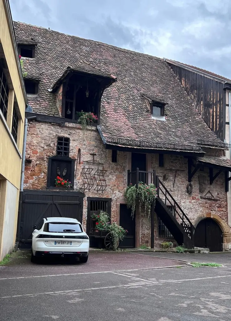 魚鱗片的屋瓦很特別