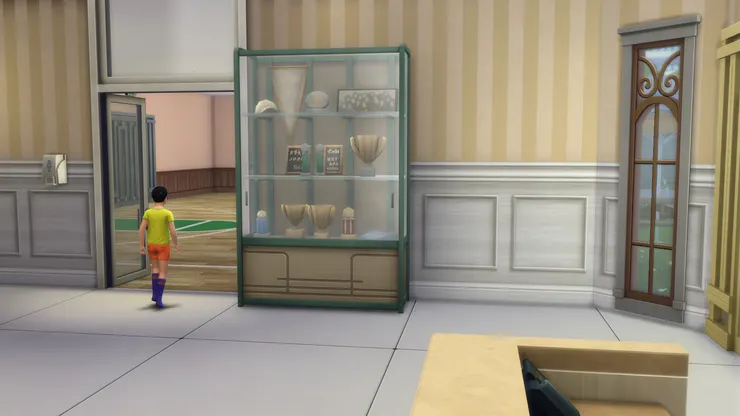 這個獎盃展示櫃我想了很久才決定放在這裏，要讓任何人一進來便看到學校的豐功偉績。