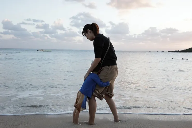 因為經驗少所以害怕海浪