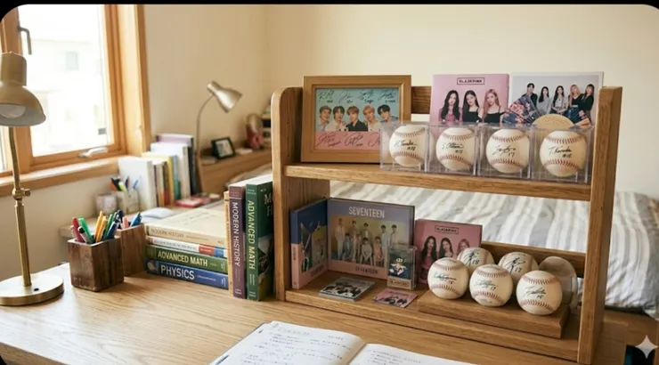 一個小小的木頭置物架，承載了孩子的熱愛，也成了他讀書累時的避風港。