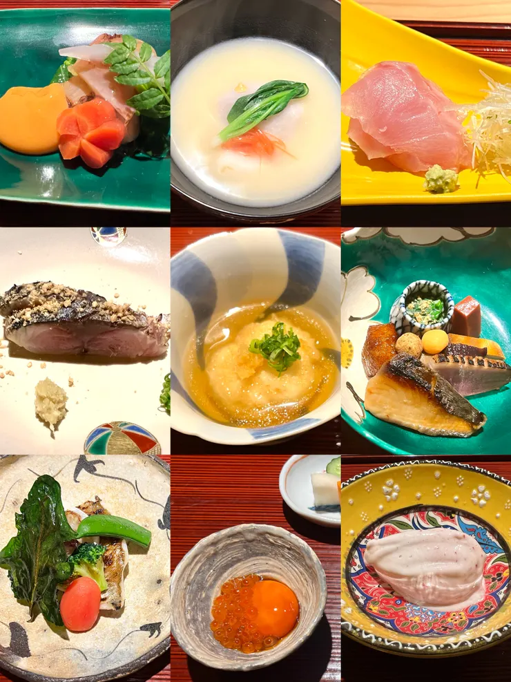 祇園又吉午餐懷石料理部分菜色集錦照片 作者拍攝