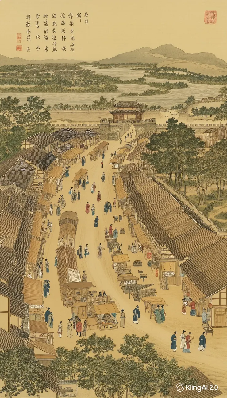 明 / 佚名 / 赤崁城府圖 / 紙本設色