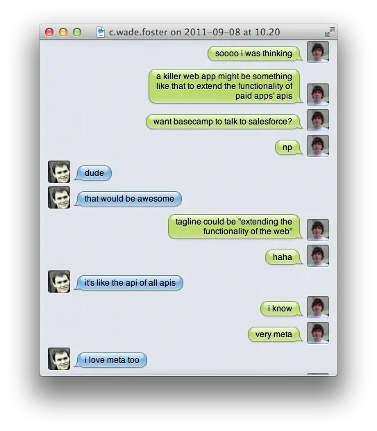 Co-Founder 們討論 Zapier 初始概念(Source: Zapier)