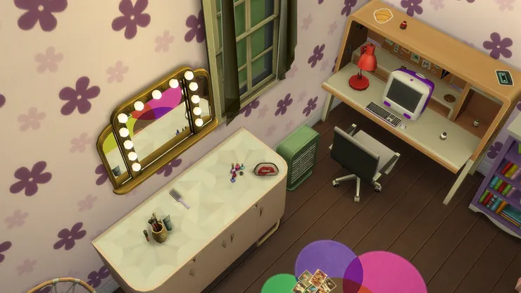 我特意不用高的衣櫃而用矮的,好打造一個梳妝空間。